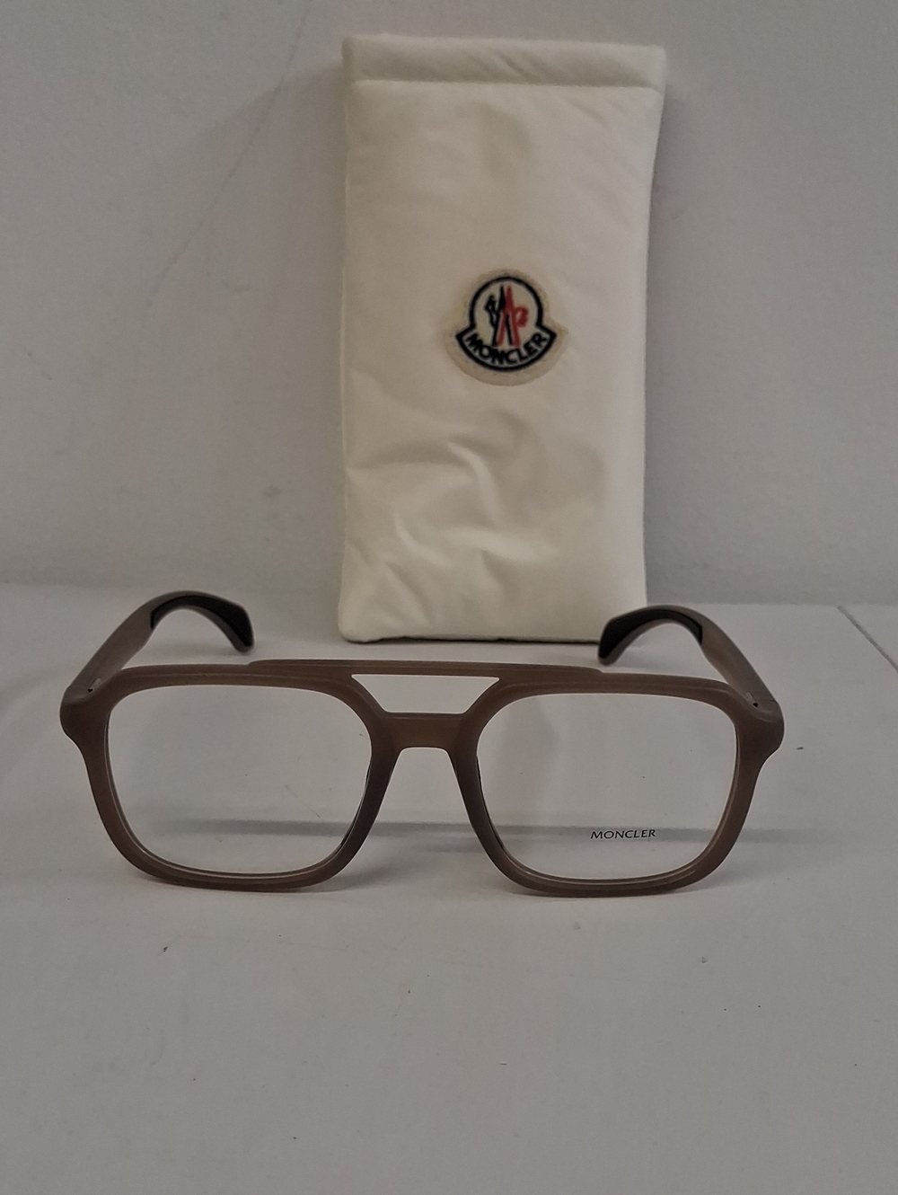 NWOT Unisex Moncler ME3002 Matte Opal Brown Eyeglass Frames